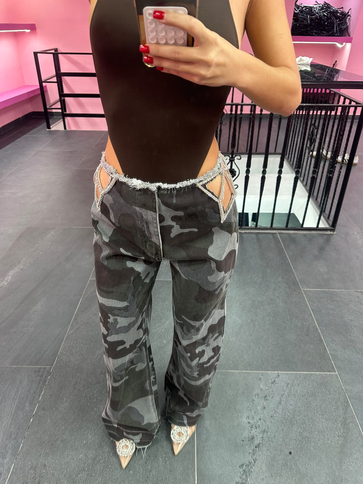 Jeans Farfalla militare