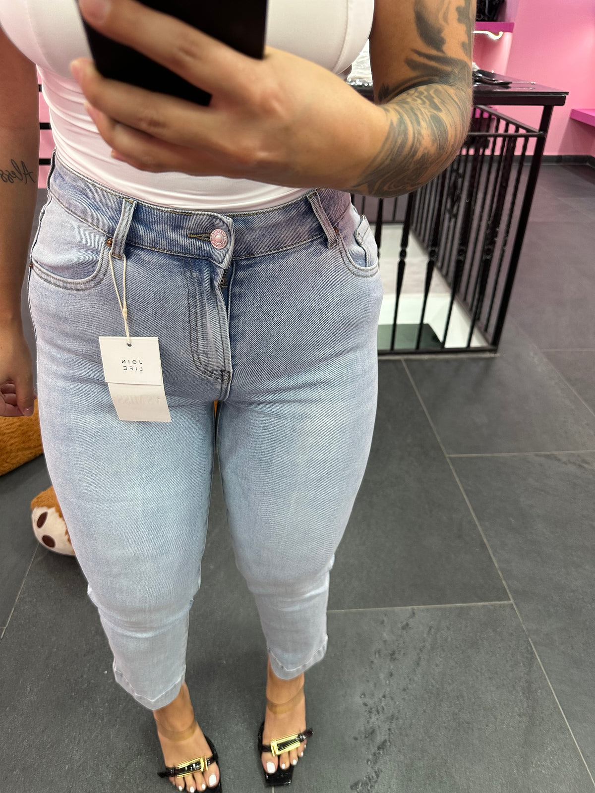 Jeans super vita alta