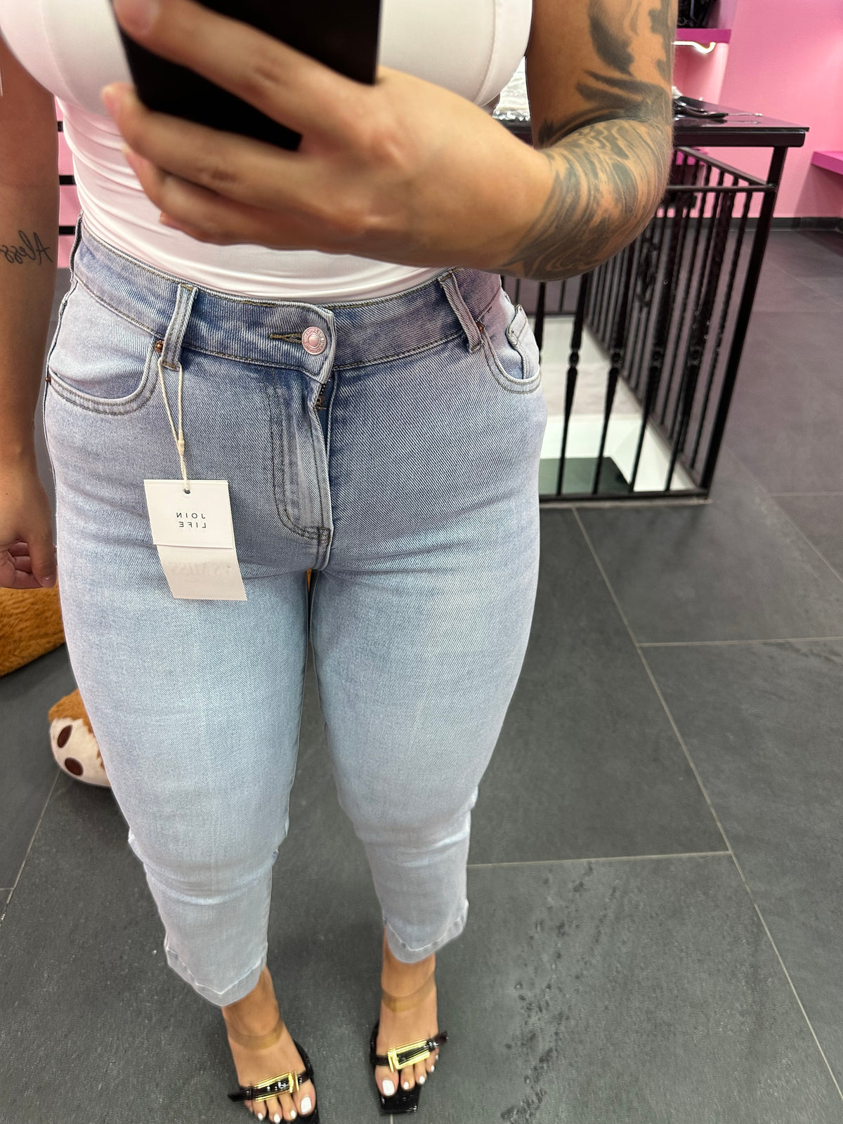 Jeans super vita alta