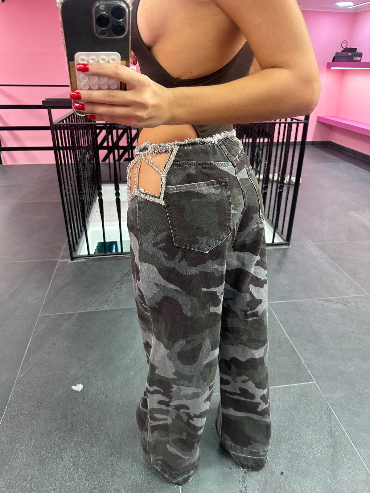Jeans Farfalla militare