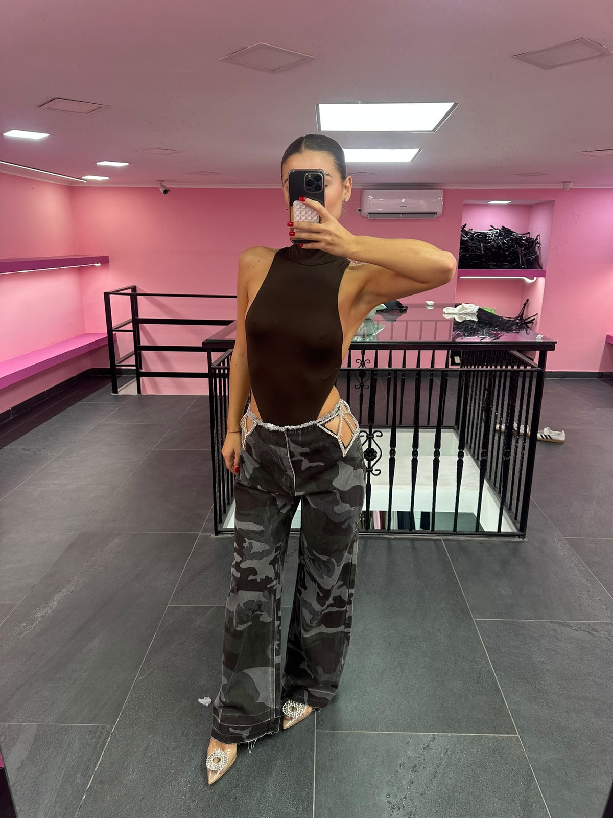 Jeans Farfalla militare